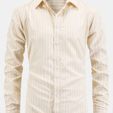 Chemise à manches longues boutonnée à rayures