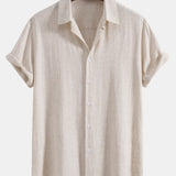 Chemise à boutons en mélange de lin et rayonne & Pantalon droit en lin