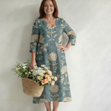Skye | Robe Midi Fleurie Coupe Douce