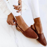 Donna | Ballerines élégantes en cuir végétalien tressé
