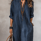 Robe longue ample Nomadic Indigo