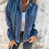 Léa Morel | Veste à capuche en velours côtelé pour femme