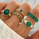 Parure de bague Zarina émeraude exquise | Or