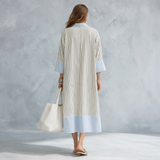 Robe midi rayée sans effort