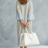 Robe midi rayée sans effort