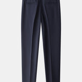 Polo à col Johnny texturé contrastant et pantalon fuselé coupe slim