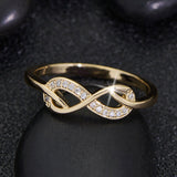 Bague Lysette Crystal Infinity | Or
