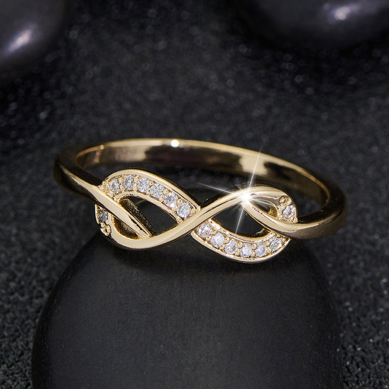 Bague Lysette Crystal Infinity | Or