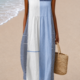 Claire - Robe midi sans manches coupe décontractée pour femme