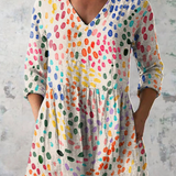 Pauline | Longue blouse col en V