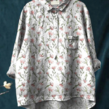 Chemisier décontracté pour femme à motif floral printanier répété Ruby | Rose