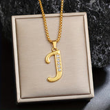 Collier initiale avec accent en cristal | Or