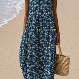Leah - Robe midi sans manches décontractée pour femme