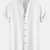 T-shirt à col en V à texture froissée<tc>rouge</tc> &amp; pantalon droit à texture froissée<tc>rouge</tc>