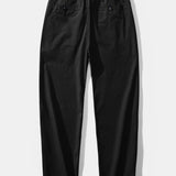 Polo en maille torsadée et pantalon droit à taille élastique