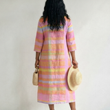 Tessa | Robe midi rayée facile à porter