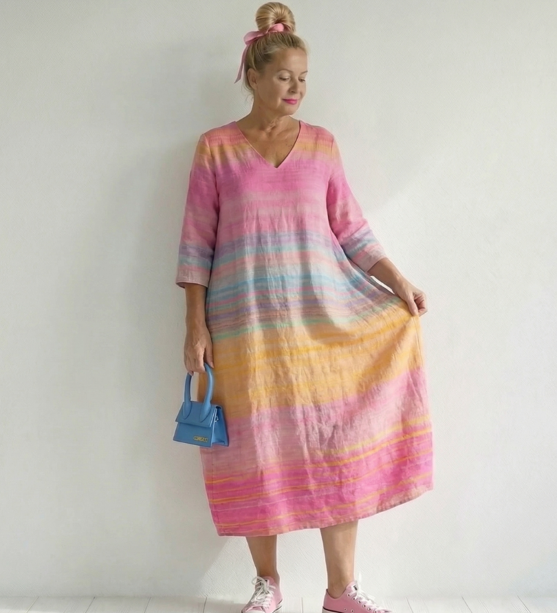 Blake | Robe midi rayée dégradée Ease