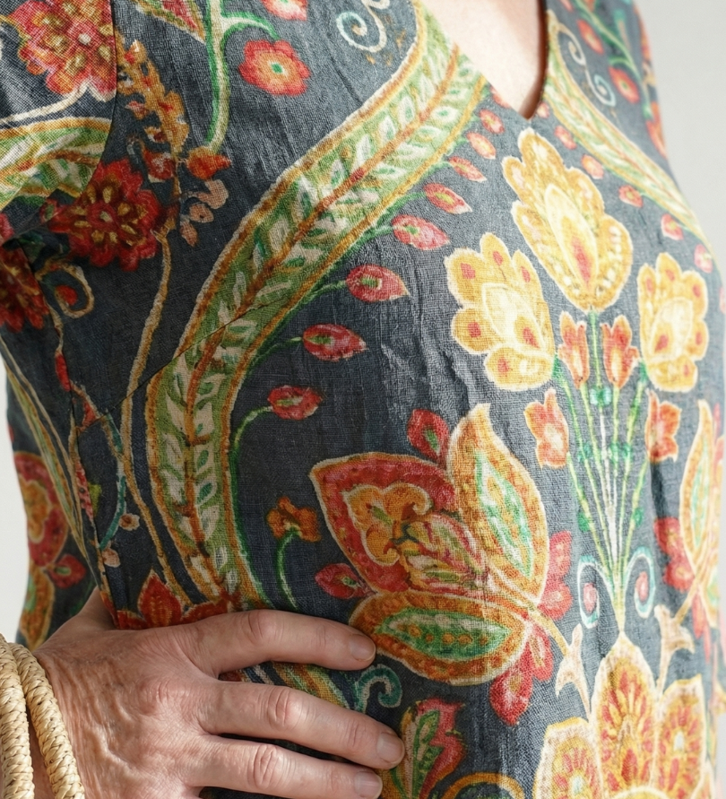 Lara | Robe Midi Jardin Facile à Porter