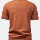 Chemise boutonnée en maille jacquard torsadée et short 5" à cordon de serrage en tissu froissé