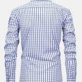 Chemise à carreaux à manches longues et boutons