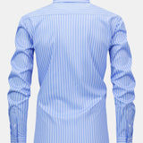 Chemise à manches longues rayée avec boutons