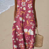 Charlotte - Robe décontractée mi-longue sans manches imprimée pour femme