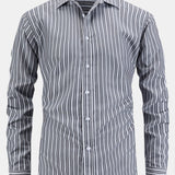 Chemise à manches longues boutonnée à rayures