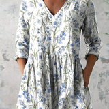 Jeanne | Longue blouse avec col en V
