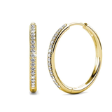 Boucles d'oreilles pavées Sorel | Or blanc