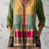 Emilie | Longue blouse avec encolure en V