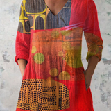 Lucie | Longue blouse col en V