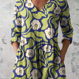 Élodie | Longue blouse avec encolure en V