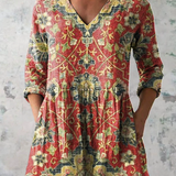 Léa | Blouse longue avec col en V