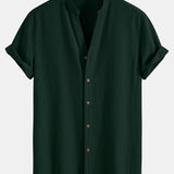 T-shirt à col en V à texture froissée<tc>rouge</tc> &amp; pantalon droit à texture froissée<tc>rouge</tc>