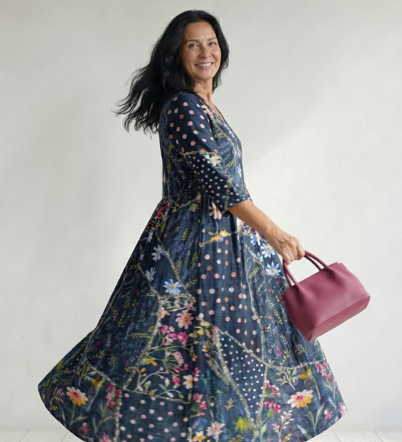 Zane | Robe midi fleurie facile à porter
