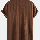Chemise cubaine en jacquard texturé