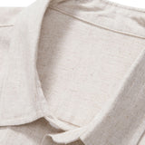 Chemise boutonnée en mélange de lin et rayonne