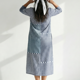 Nolan | Robe mi-longue Patchwork cintré