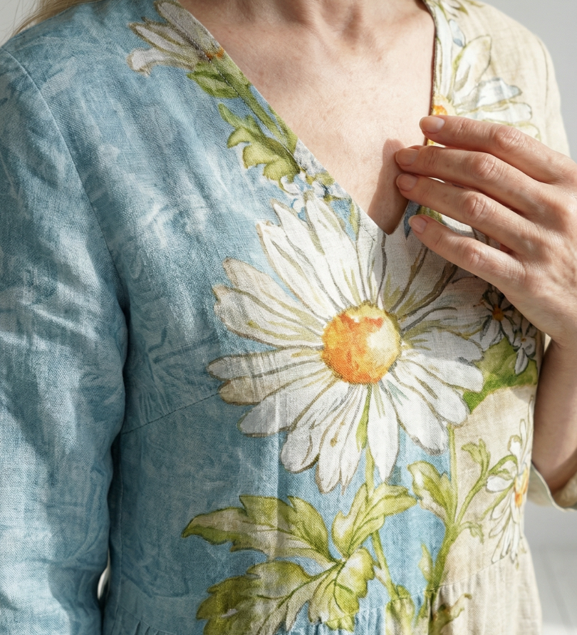 Elliot | Robe midi légère à imprimé marguerite