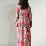Freya | Robe mi-longue Garden Bloom