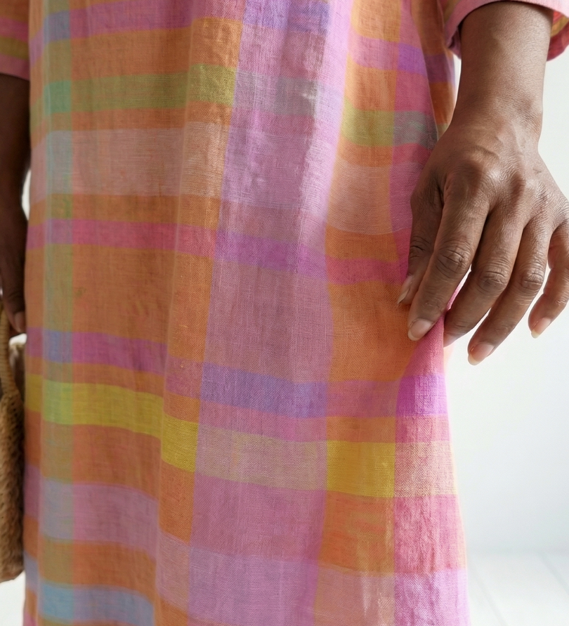 Tessa | Robe midi rayée facile à porter