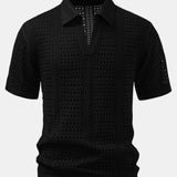 Polo à col en V avec crochet
