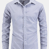 Chemise à manches longues boutonnée à rayures