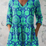 Inès | Chemisier long avec col en V