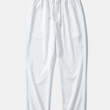 Chemise cubaine en jacquard texturé et pantalon droit à texture froissée