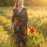 Cyrus | Robe Midi Florale Calm Drape
