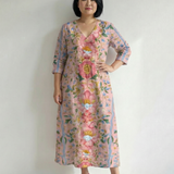 Julien | Robe midi fleurie coupe légère