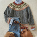 Joyce | Pull à motif nordique vintage