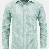 Chemise à manches longues boutonnée à rayures