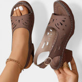 Dina | Sandales orthopédiques à talon compensé